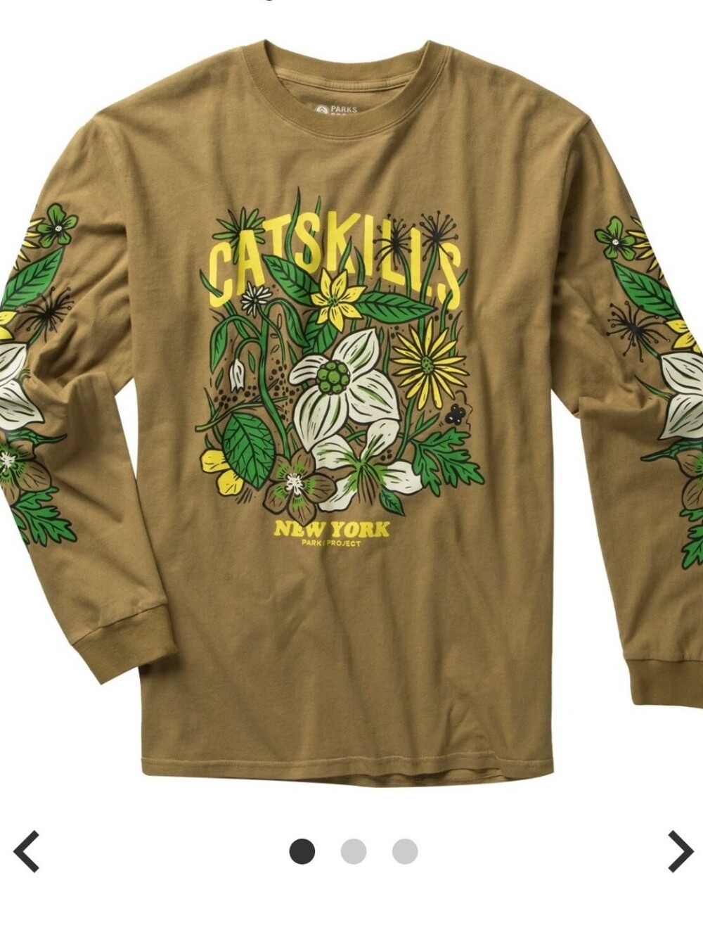 Parks Project Catskills Flower Patch Long-Sleeve T-Shirt Sz Med